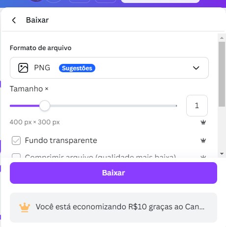 Formato da imagem